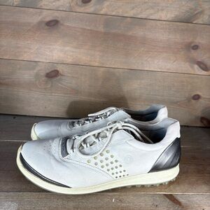 ecco biom hybrid 2 womens size 39 golf shoe white yak leather spikeless sneaker